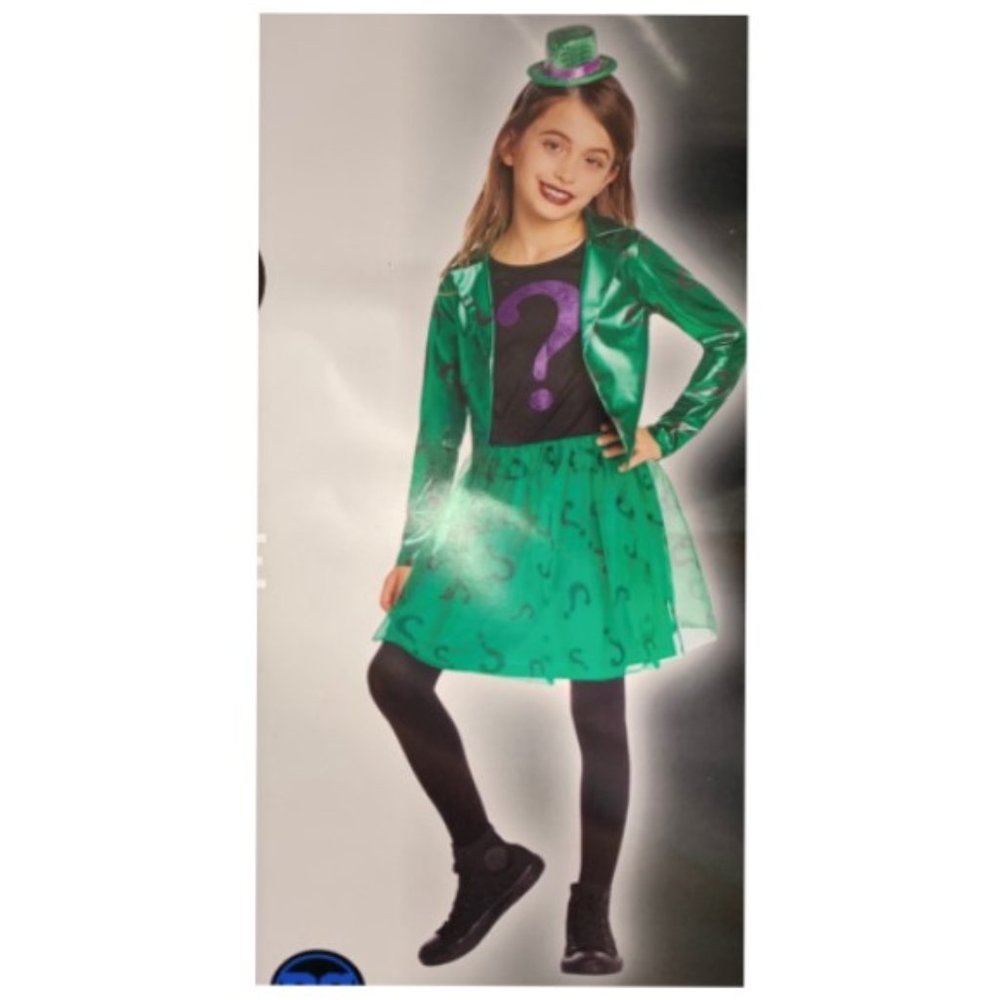 DC The Riddler Girl's Child Costume - Picture 4 of 4